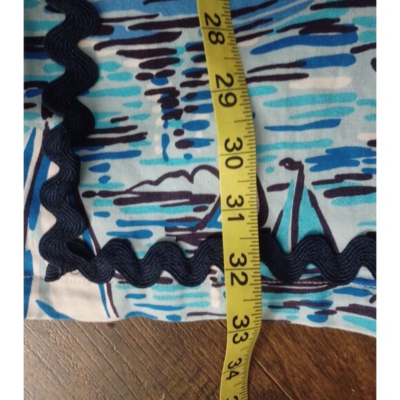 Sail To Sable Boat Print Sleeveless Classic Tunic Tank V Neck Dress Size Small - Picture 7 of 7